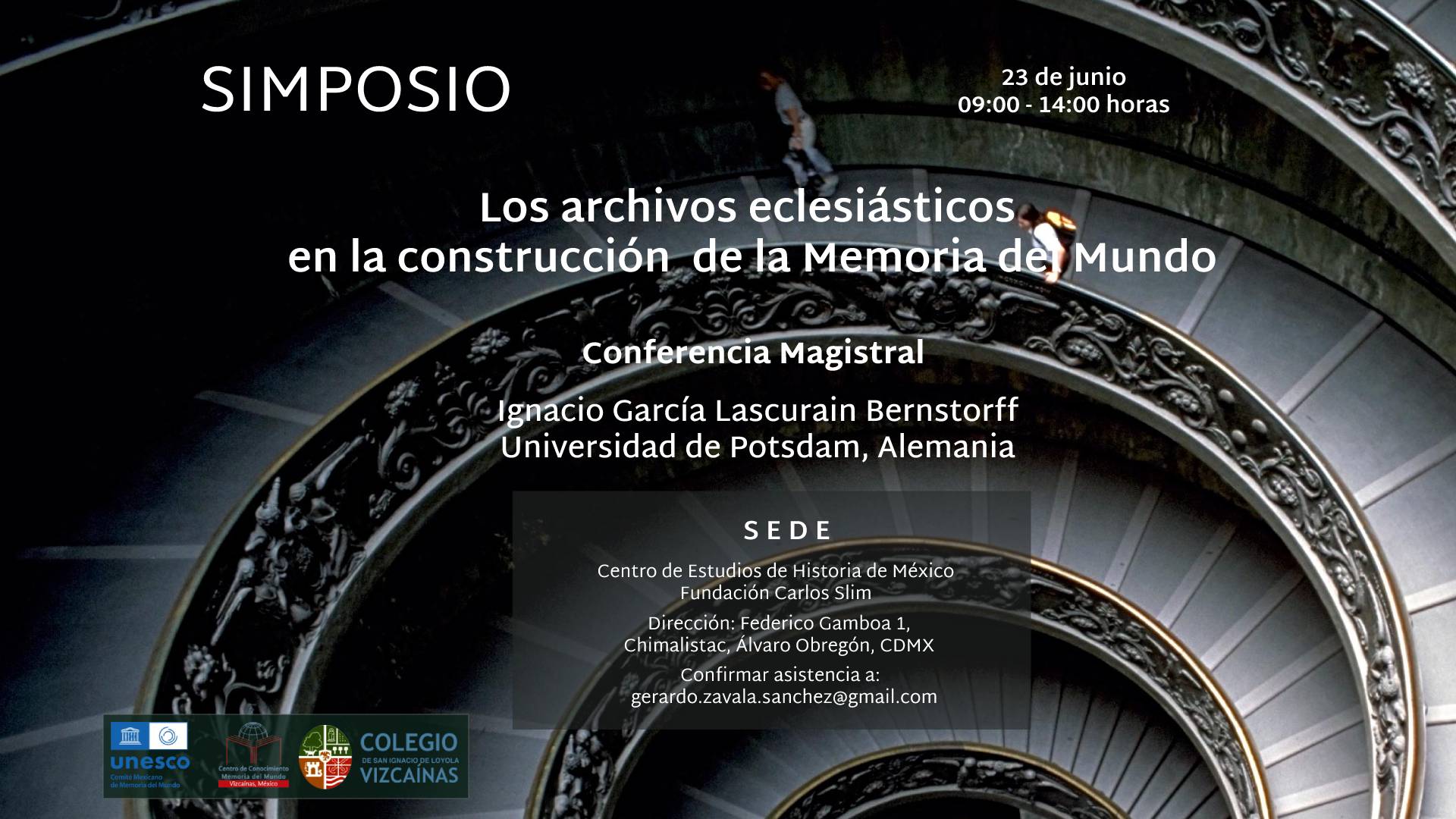 Simposio “Los archivos eclesiásticos en la construcción de la Memoria del Mundo”￼