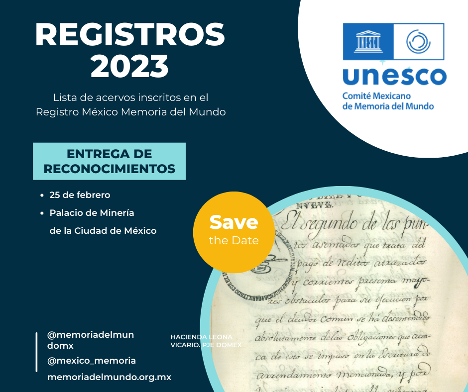 Adiciones al Registro México Memoria del Mundo 2023